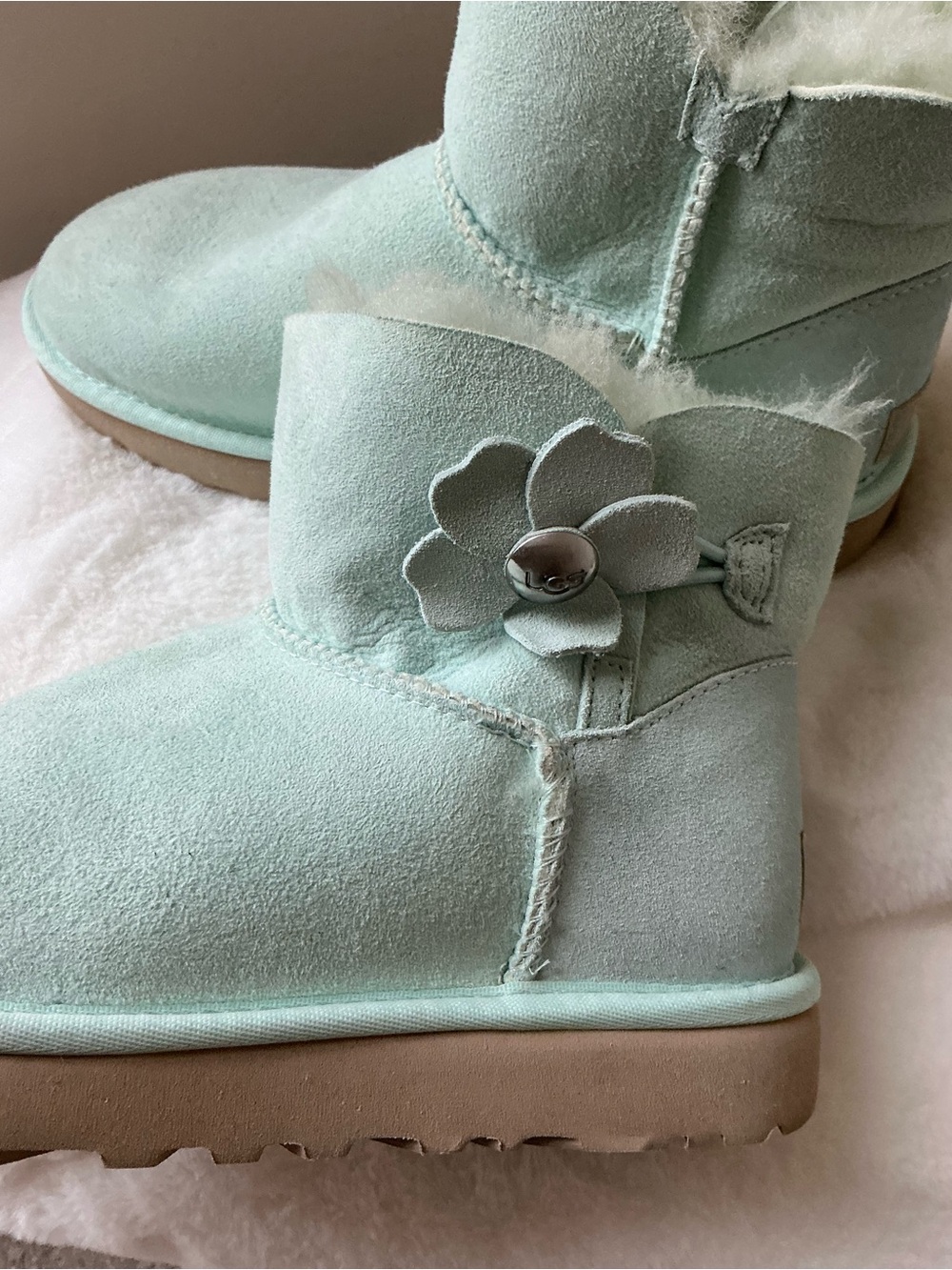 Ugg mint green boots, Size 6, mint condition